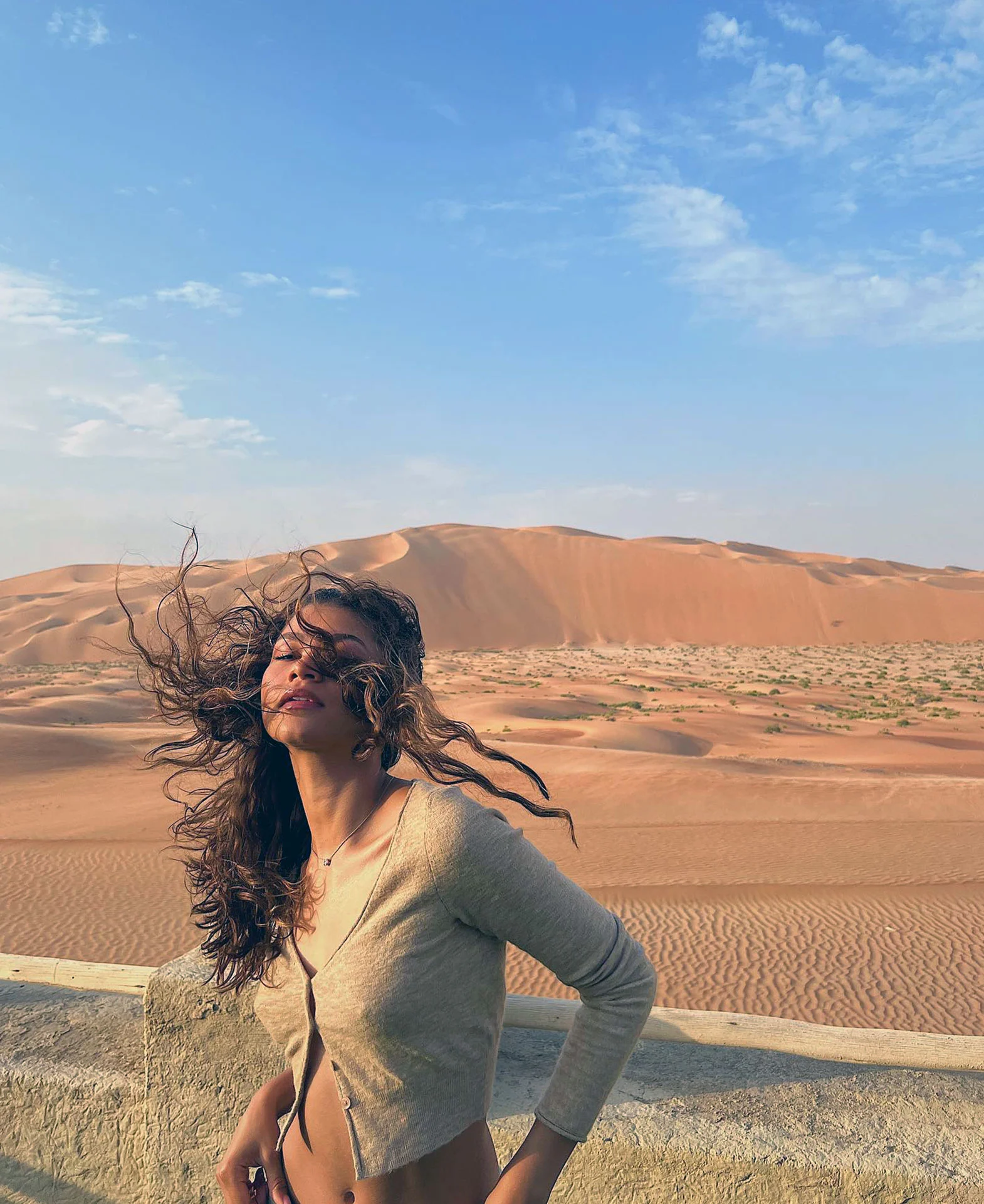 Zendaya's dune desert photography during filming