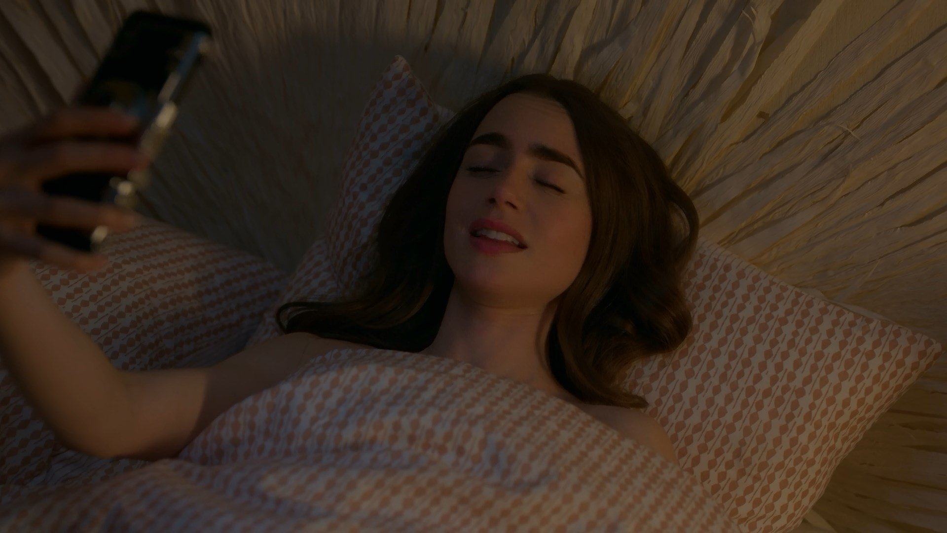 Lily Collins Shower half naked 3